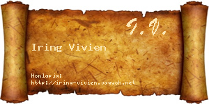 Iring Vivien névjegykártya